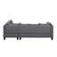Canapé, chaise et repose-pieds 104,5 po, gris
