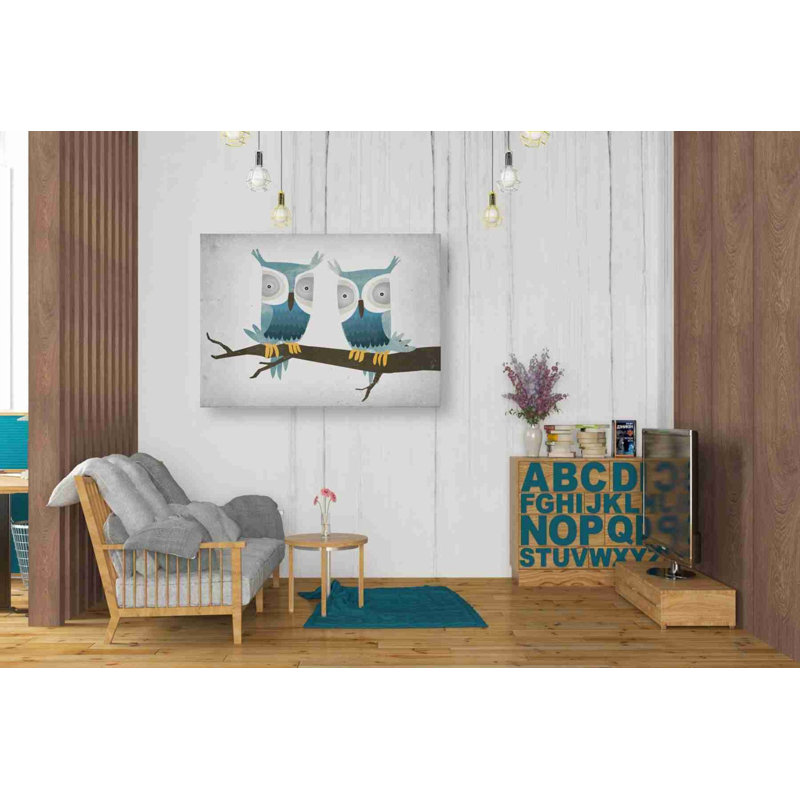 «Tan Owls Bright» par Ryan Fowler, reproduction d'art sur toile tendue, H 26 po x l 34 po x P 1,25 po