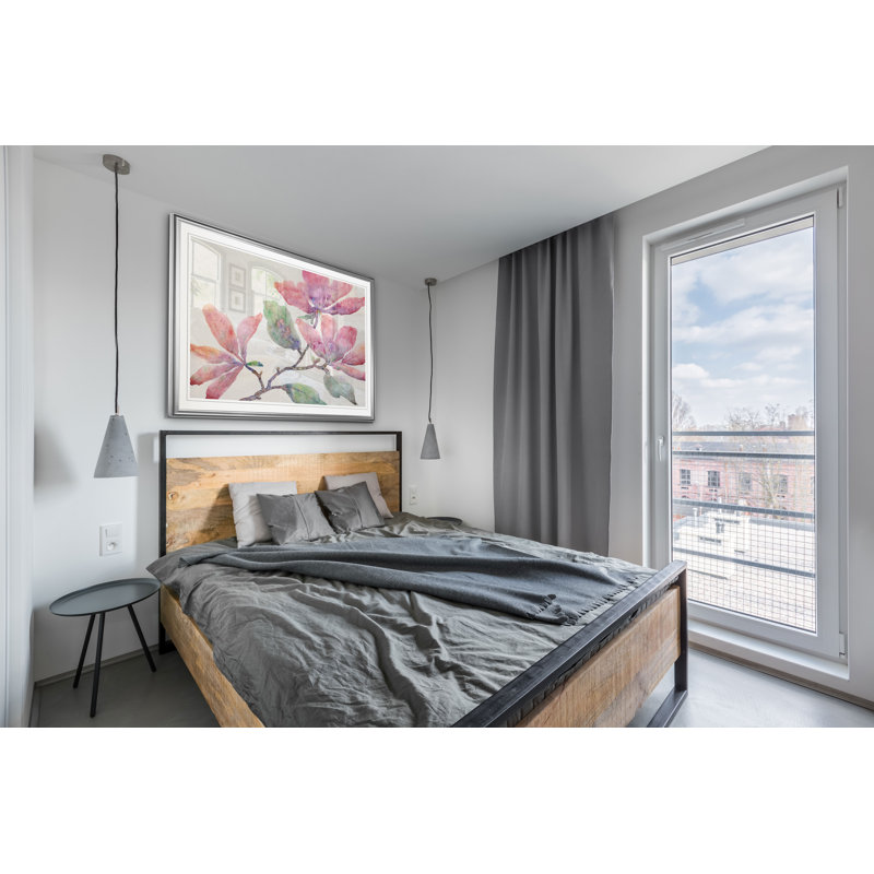 «Flowering Branch I», reproduction, H 20 po x l 24 po x P 1,5 po, Cadre argenté