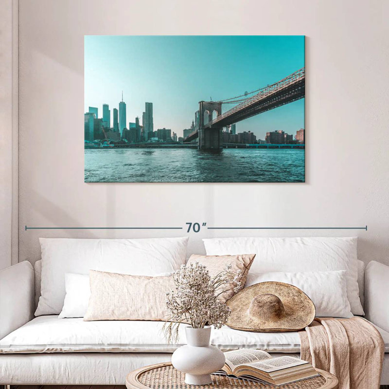 Lilie Brooklyn Bridge, lever du jour, H 30 po x l 45 po