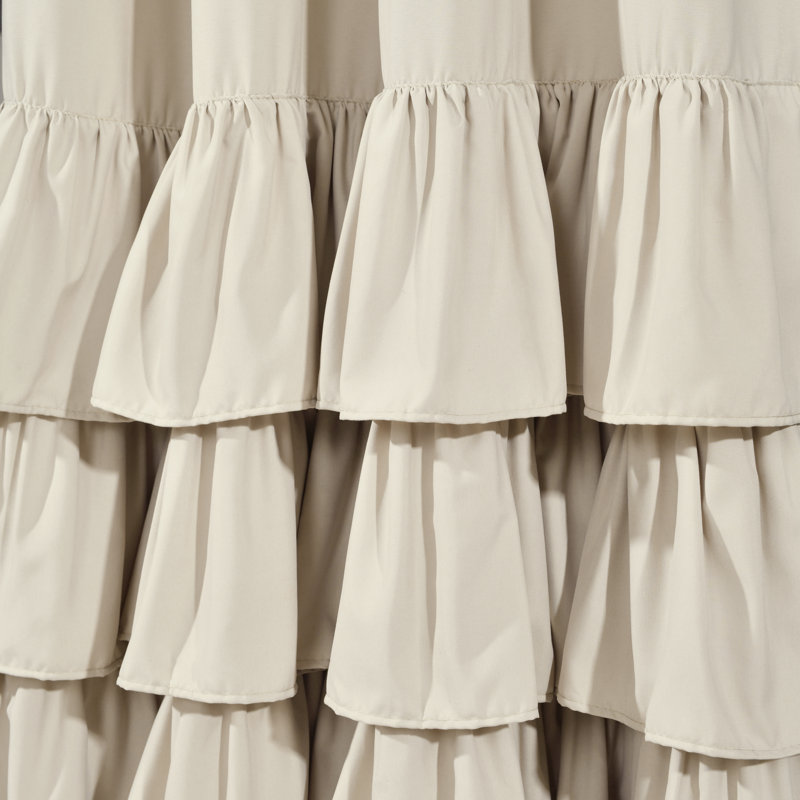 Paire de rideaux semi-transparents avec passe-tringle Allison, L 40 po x L 84 po, Beige