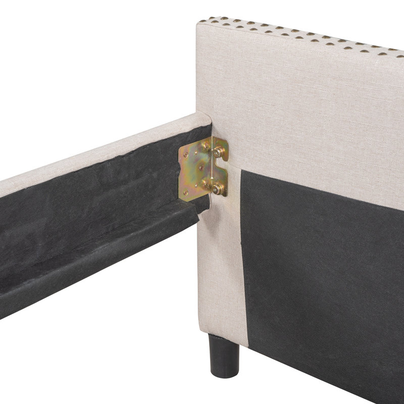 Full Size Upholstered Daybed With Two Versatile Drawers & Wood Slat Support - Customize Your Home's Decor In Beige Spacious Storage Base Transform Home Style