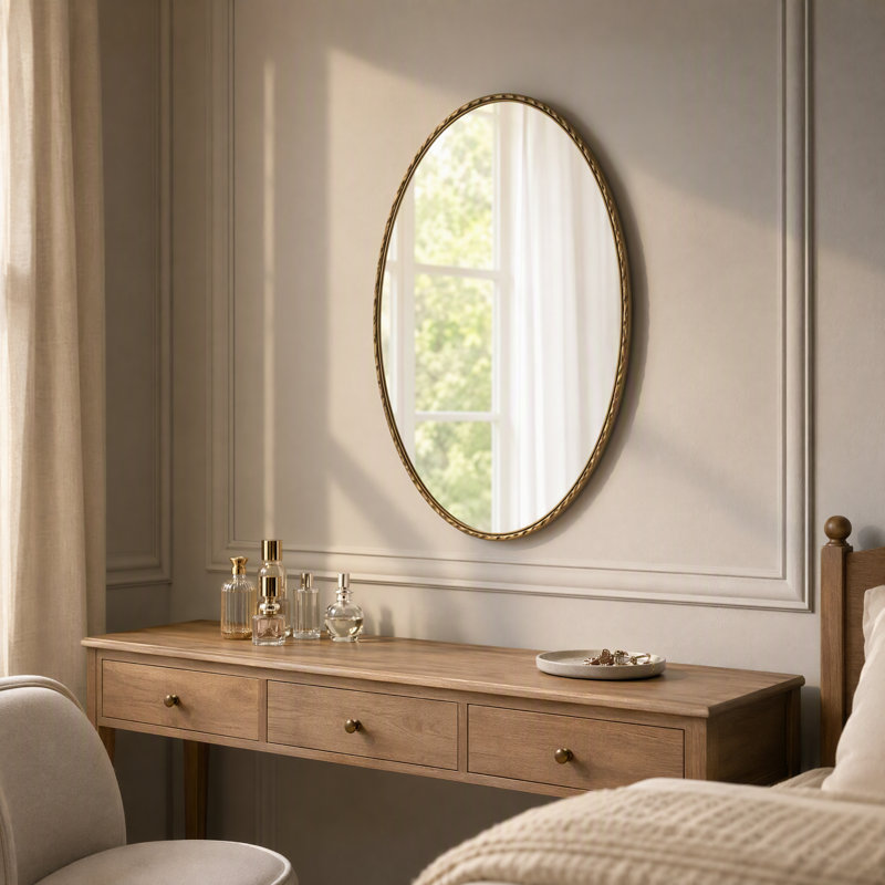 Miroir rétro en fer, suspendu au mur
