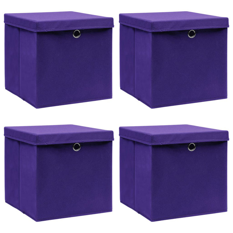 Rebrilliant Fabric Decorative Bin, Purple