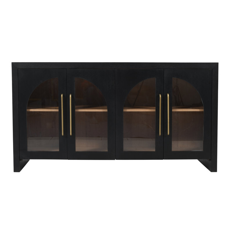 Armoire de rangement Coady, Noir, H 32 po x l 60 po x P 18 po
