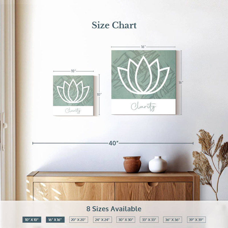 Tergel Clarity Lotus, 10" H x 10" W