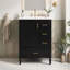 Meuble-lavabo autoportant moderne avec lavabo en céramique durable, charnières à fermeture en douceur et grand espace de rangement-107868657