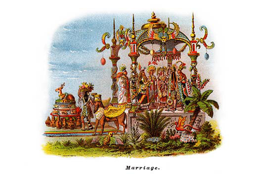 Mariage-motif de défilé en forme de flotteurs mardi gras-impression d’art graphique, H 66 po x l 44 po