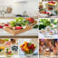 Ensemble de 2 plateaux de service en bambou, plateaux de lit de déjeuner avec poignées - plateaux de service rustiques en bois naturel pour déjeuner au lit, décoration intérieure, présentoir à gâteaux et porte-bol à fruits-1183632407