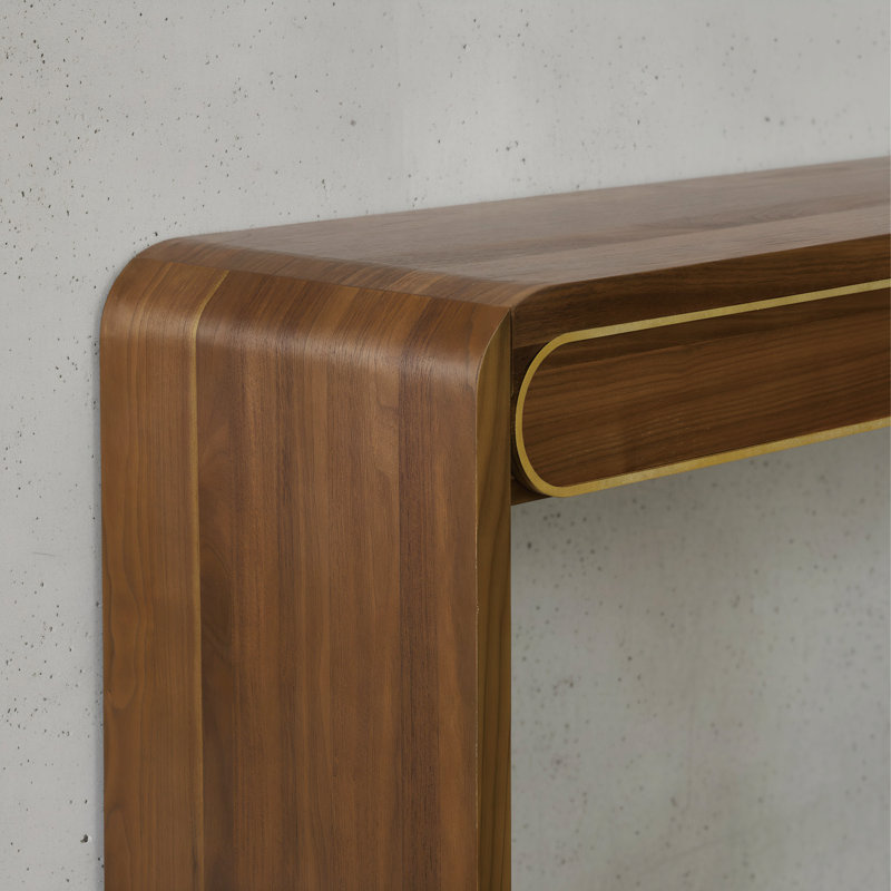 47.2" W Console Table With Drawers, Brown