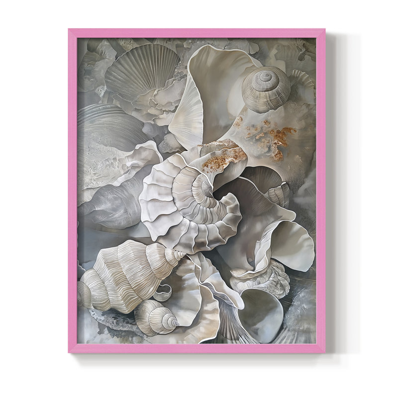 NAUTICAL Series CCXCVI, reproduction encadrée - bois massif, Pink, H 11 po x l 9 po