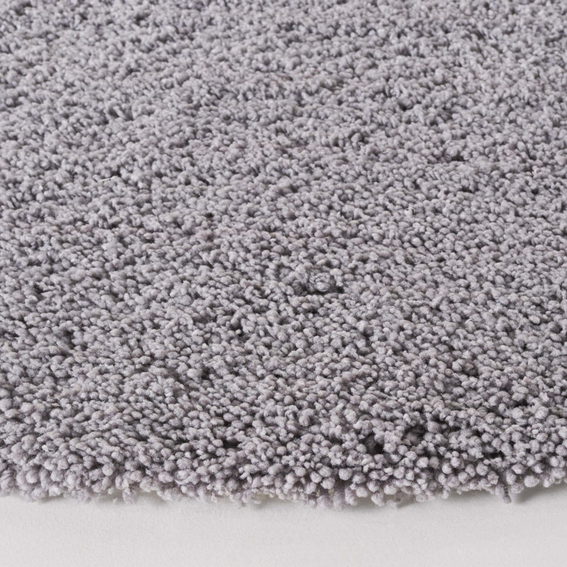Assar Handmade Tufted Gray Area Rug, Round 6'
