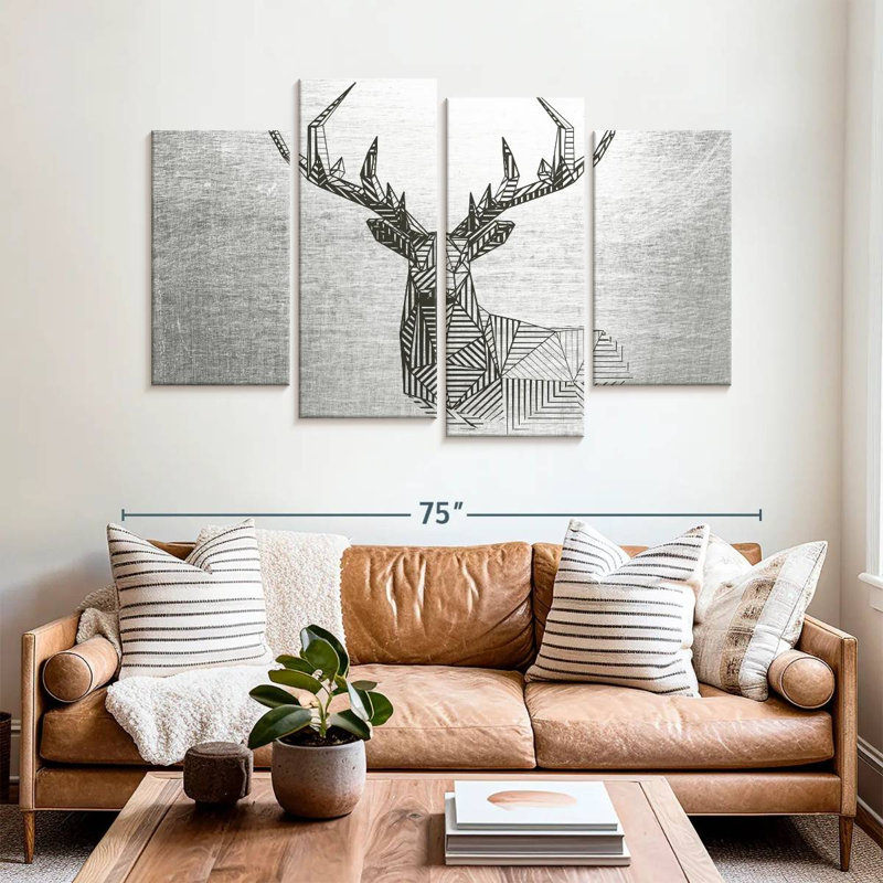 Brampt Geometric Deer, 42'' H x 68'' W