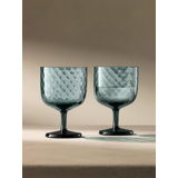 Dapple Handmade Hammered Glass Red Wine Glass