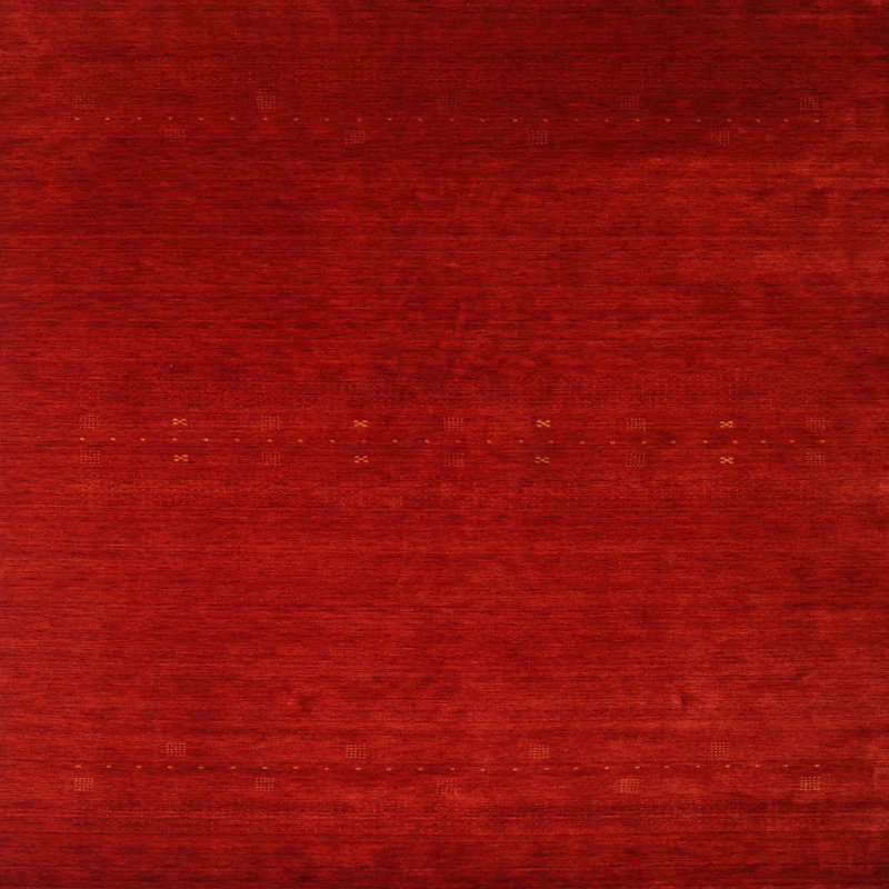 Tapis de zone rouge contemporaine, Carré 3 pi