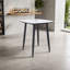 Table de bar Kian avec plateau en pierre frittée et trou pour parasol Kian