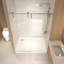 Porte de douche coulissante sans cadre H 50 à 54 po x 76 po, verre trempé transparent de 5/16 po (8 mm), structure en acier inoxydable, nickel brossé