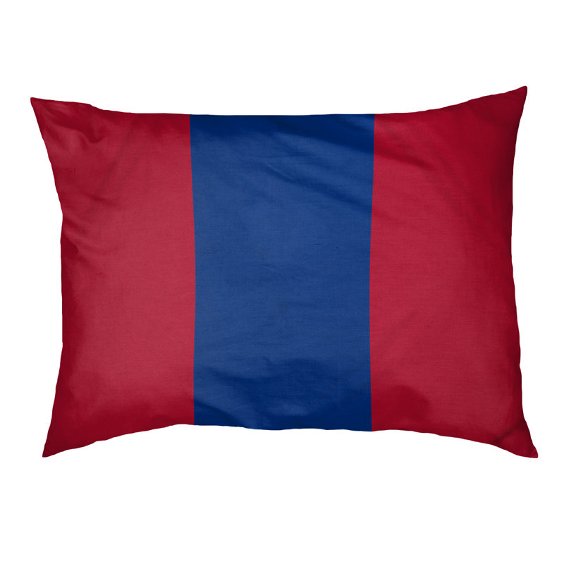 Coussin Louisville, Très grand (l 50 po x P 40 po x H 7 po), Rouge/bleu
