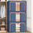 Steel Frame Storage Box, Cloth Storage Box for Quilt Storage Box Folding Wardrobe Fabric Extra Large Storage Bag with Clear Window, Sturdy Zippers(Set of 3)-1039820343-1039820336