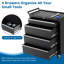 Coffre à outils roulant à 4 tiroirs - Armoire de rangement pour outils avec roues, système de verrouillage, doublures de tiroir et roues verrouillables universelles. Chariot à outils portatif pour garage ou atelier. (Noir)-1097750388