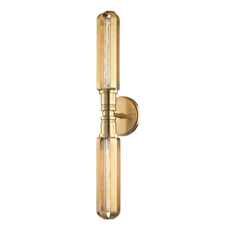 Red Hook Armed Sconce, Aged Brass