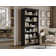 100% Solid Wood 6-shelf Modular Bookcase with Optional Solid Wood, Clear or Frosted Glass Doors
