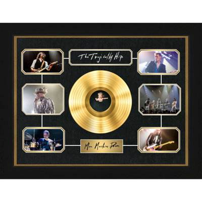 The Tragically Hip Framed Man Machine Poem Band Collage with Gold LP
