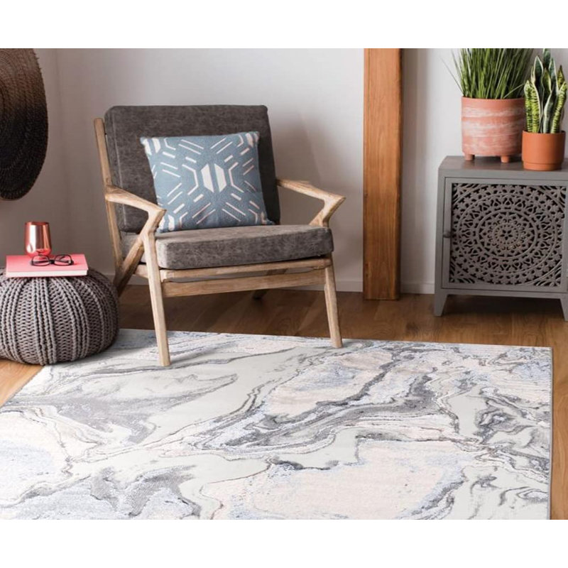 Ayotomiwa Abstract Indoor / Outdoor Area Rug, Rectangle 60 x 110cm