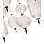 Lustre 12 lumières DEL noir satiné avec abat-jour PC-1446042384