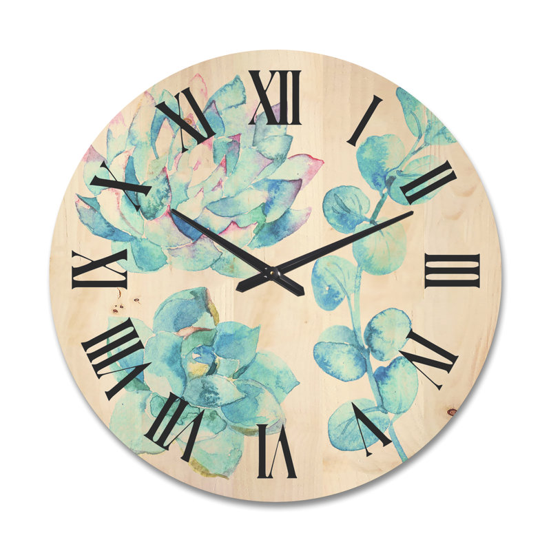 Horloge murale en bois d'eucalyptus, Très grand