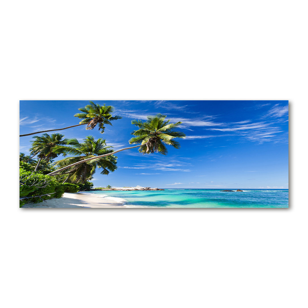 Leinwanddruck - Wandkunst - Drucke auf Leinwand - 125X50 Bild Bildthema: Tropischer Strand