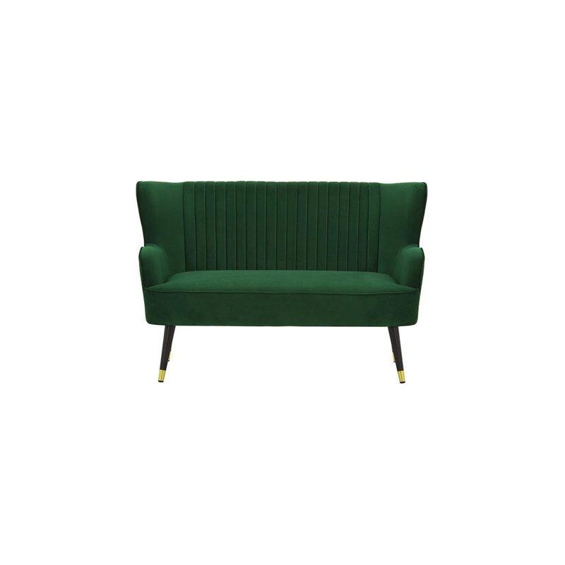Airiel 2 Seater Velvet Sofa, Green
