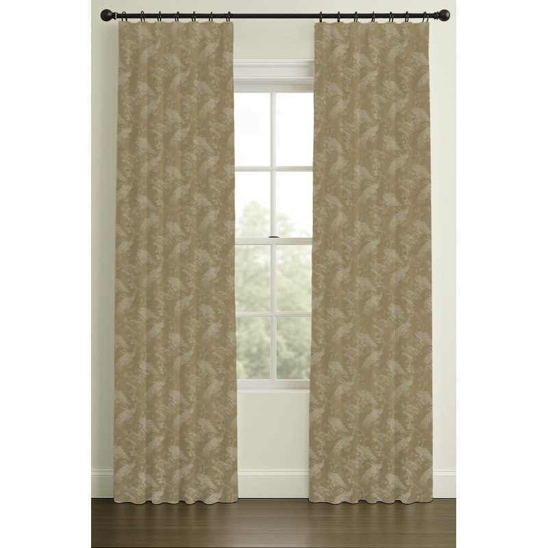 Jacquard Morris Parchment, L 50 po x L 120 po, Passe-tringle, Simple