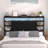 Storage Headboard With LED Lights And Charging Station-461724009-461724010