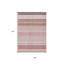 Tapis intérieur lavable rayé rose 5 pi x 8 pi