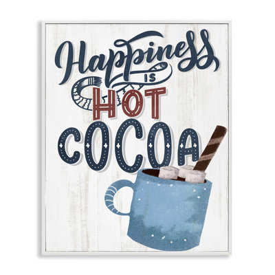«Happiness Is Hot Cocoa», estampe numérique, conception de Kim Allen