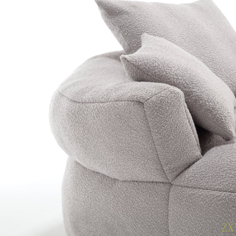 Canapé-lit simple Chenille, Boucle gris