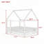 Lit en bois avec structure de toit House House-1017201609-1017201610