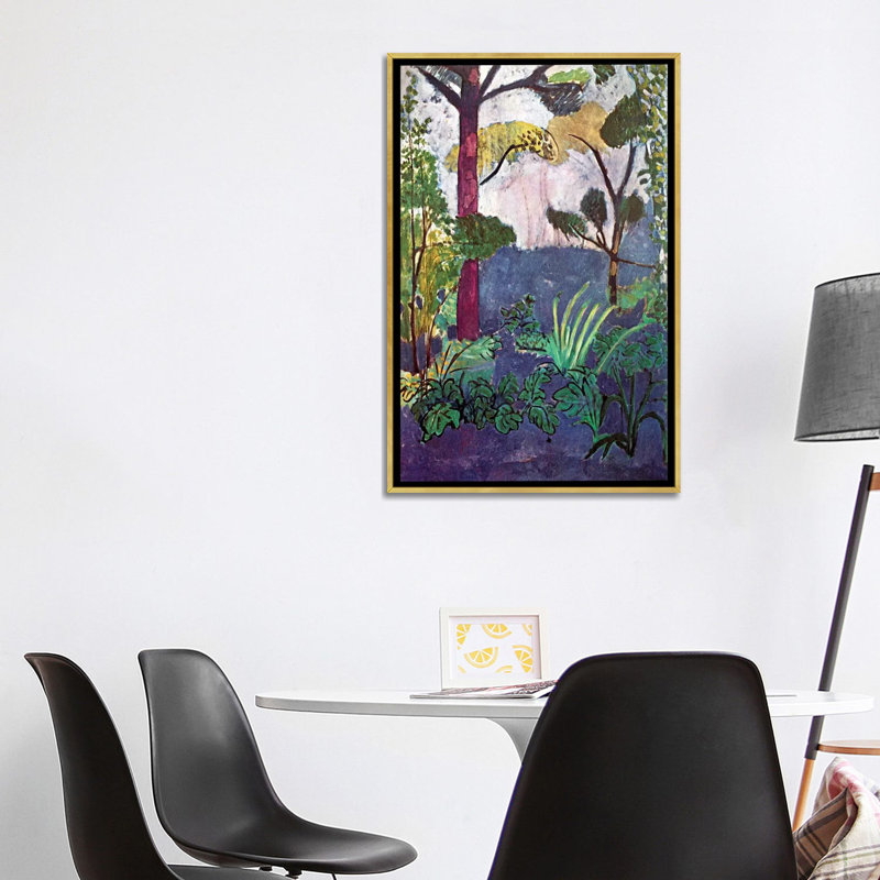 « marocain landscape (1913) » par henri matisse-print, H 48 po x l 32 po x P 1,5 po, Toile encadrée d'or