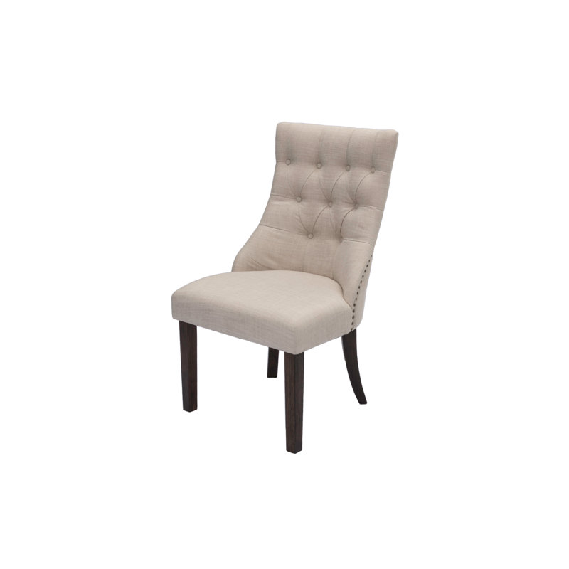 Chaise d'appoint capitonnée Rackley, 2, Beige