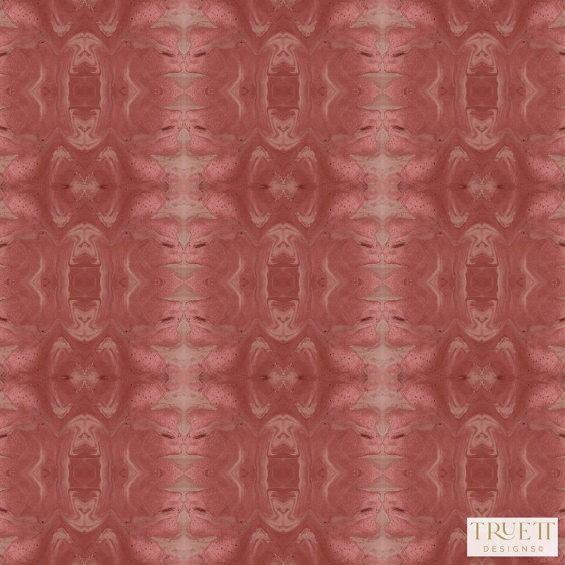 Gilt Square Pillow Cover & Insert, Ruby Geometric, 24"H x 24"W