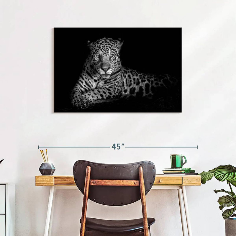 Brampt Blue Eyes Jaguar, 24" H x 36" W