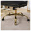 Chaise de bureau moderne capitonnée en velours avec siège large, siège de bureau rembourré noir pour bureau personnel