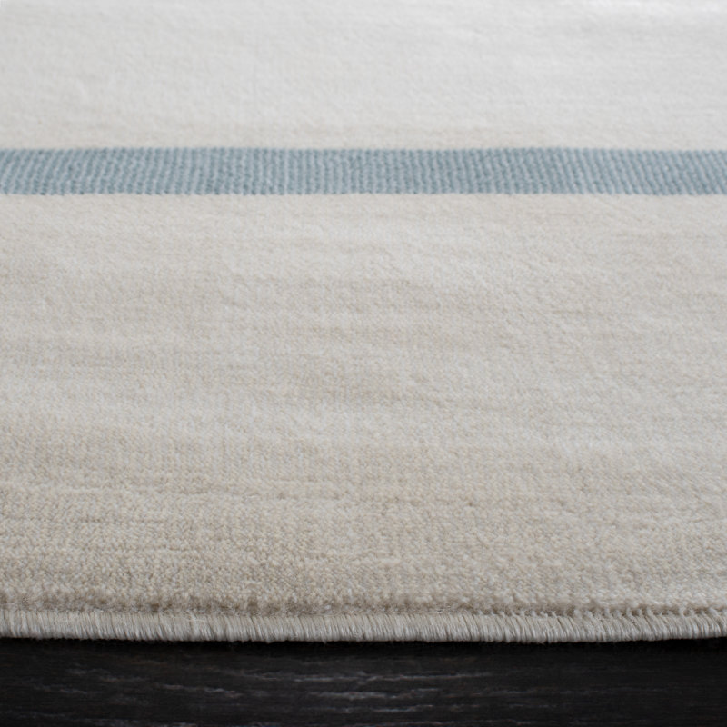Esmeyer 300 Performance Striped Rug, Round 6'7"