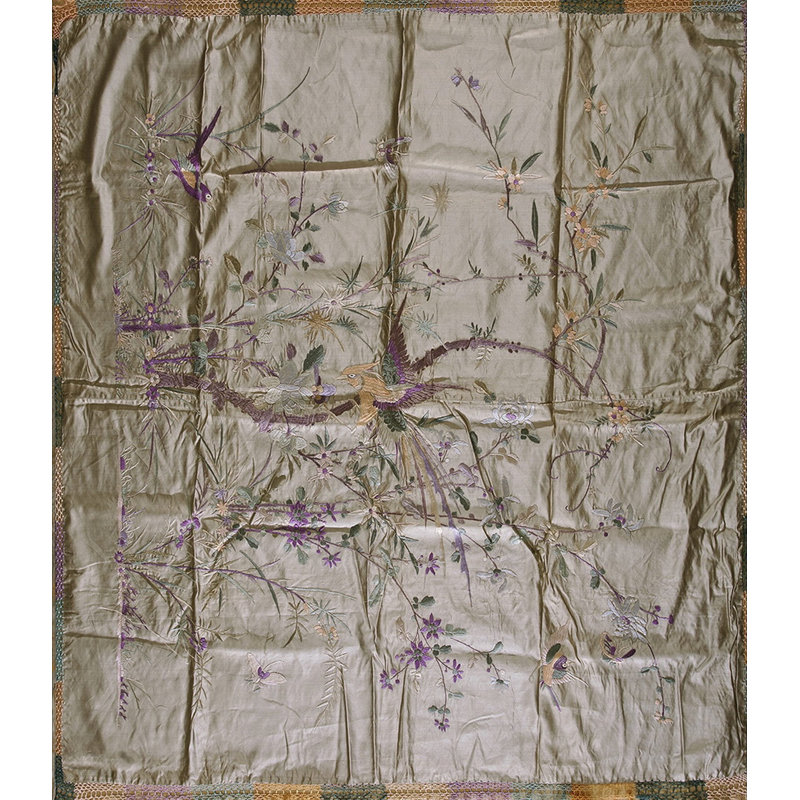 Tapis sauge en soie Antique Textile