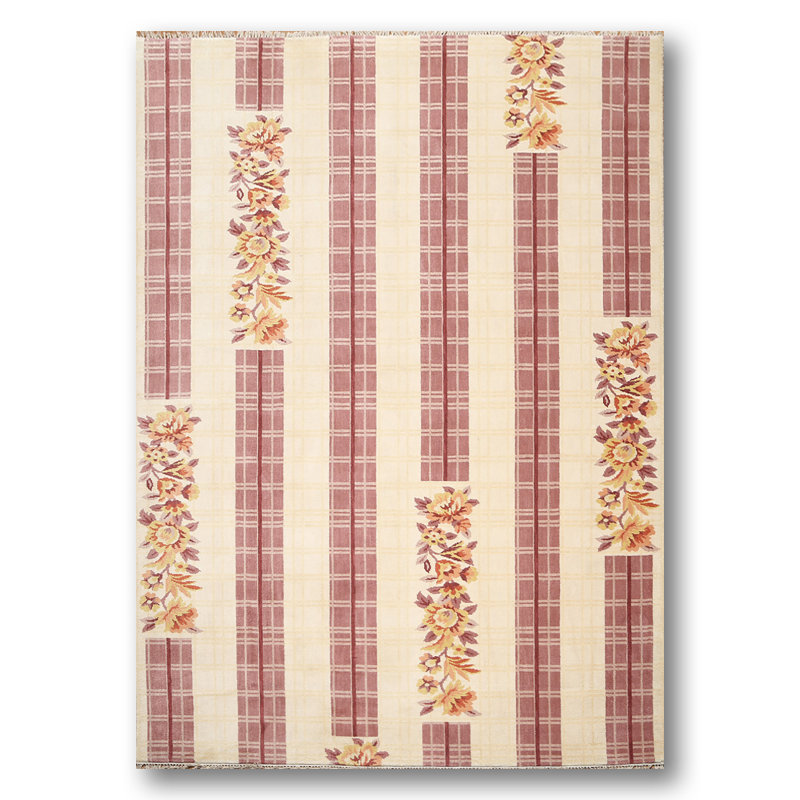 Tapis beige/rose laine Gaylor
