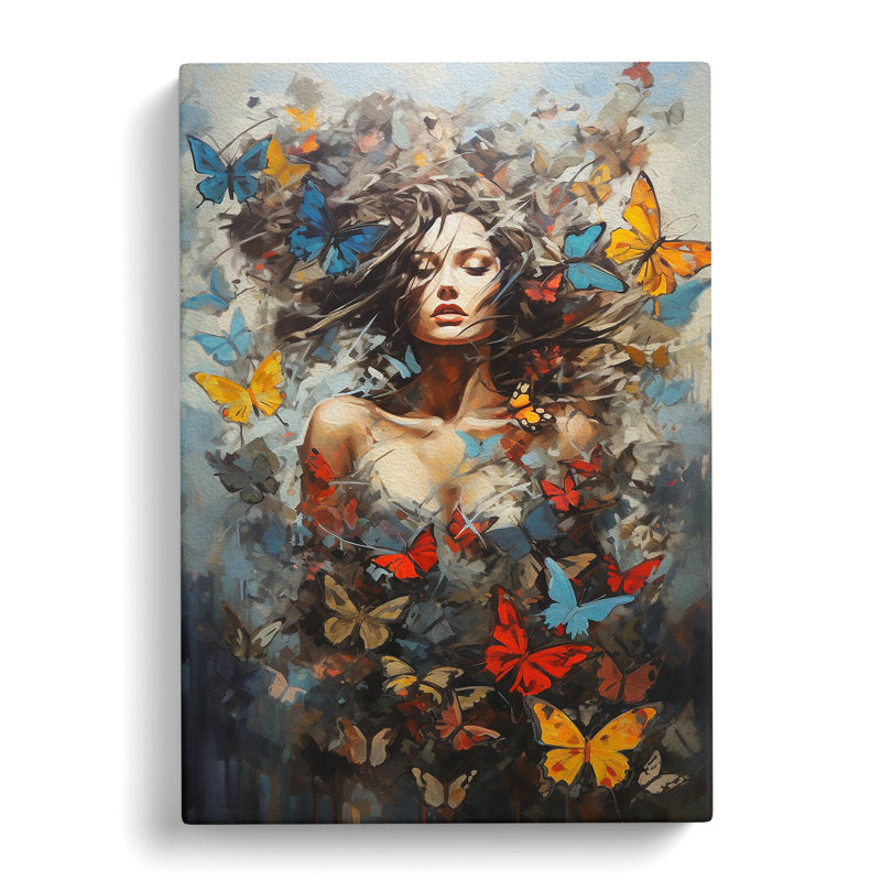Butterfly Contemporary No.2 - Wrapped Canvas, 50cm H x 35cm W x 3cm D