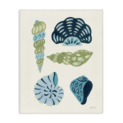 Blue Shell Collection Canvas Wall Art by Yvette St. Amant