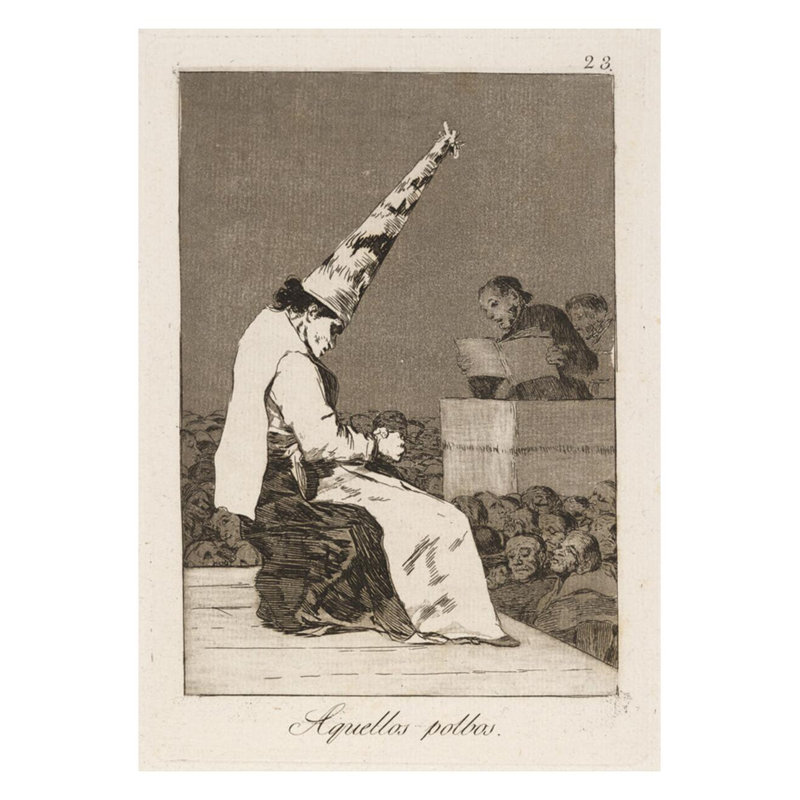 Aquellos polbos. (Ces taches de poussière.) Par Francisco de Goya - Estampe numérique, H 28 po x l 22 po