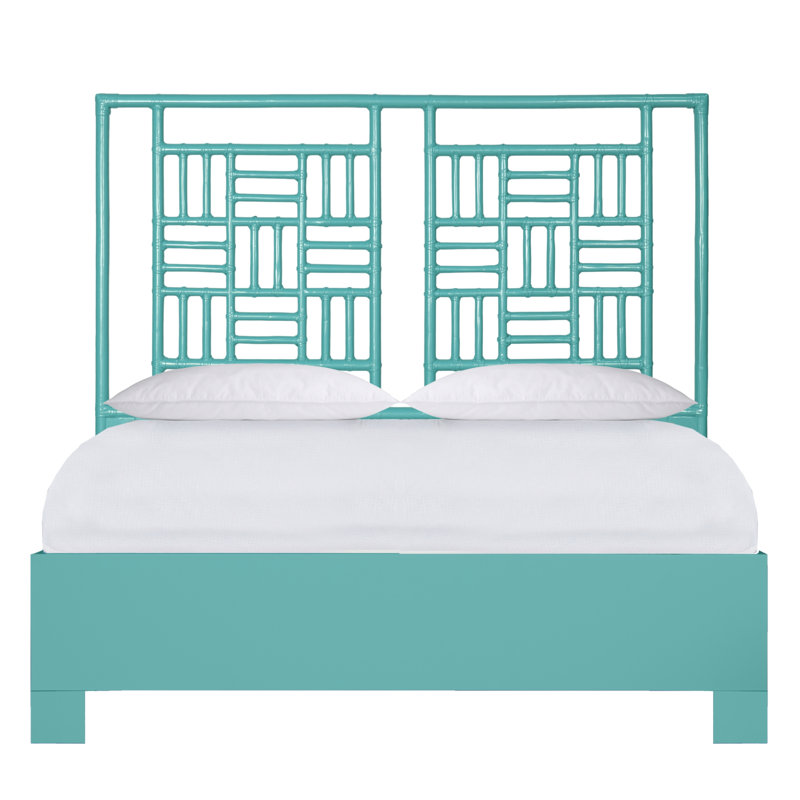 Lit plateforme Finn, Bleu, vert, bleu sarcelle, Grand